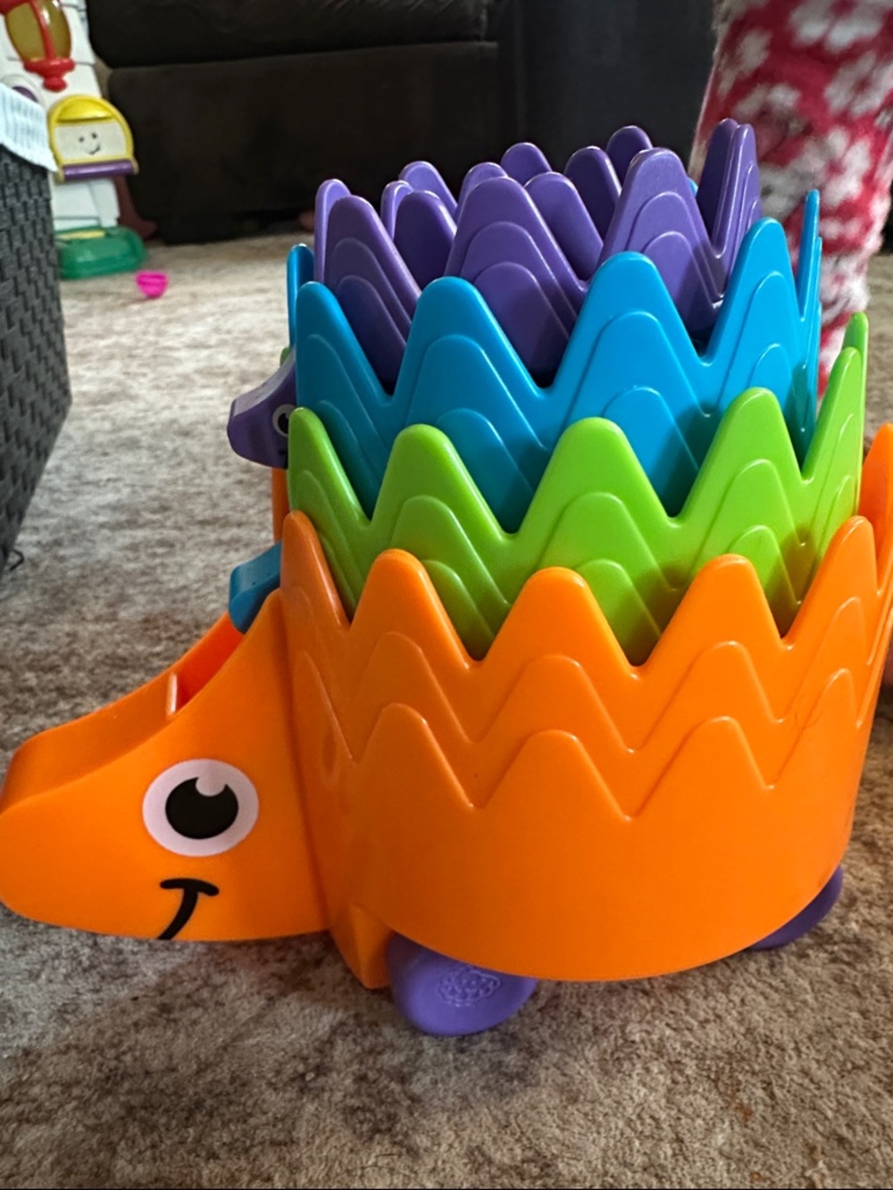 Hedgehog stacking toys.